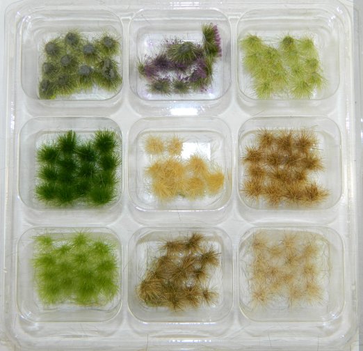 Nine Different Grass Tufts