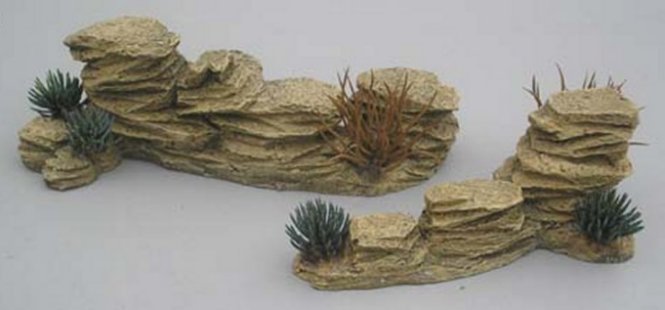 Rocks with Desert Shrubs