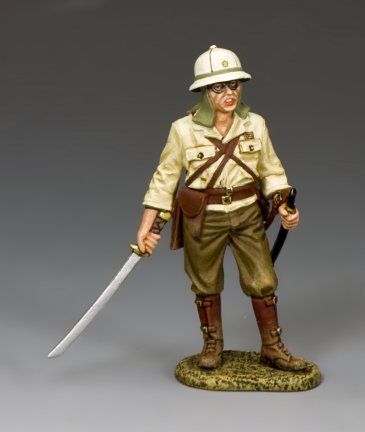 Japanese Officer with Sword Drawn
