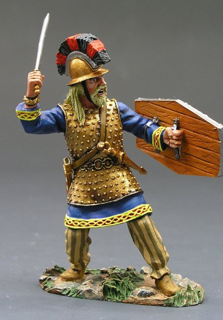 Hacking Warrior with Sword and Shield
