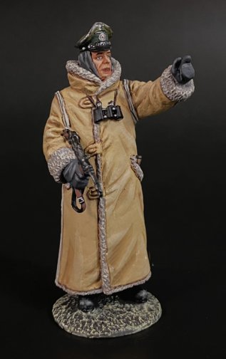 German Officer in Winter Coat