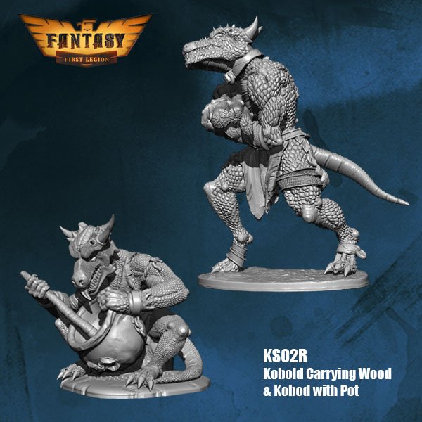 Kobold Carrying Wood and Kobold with Pot