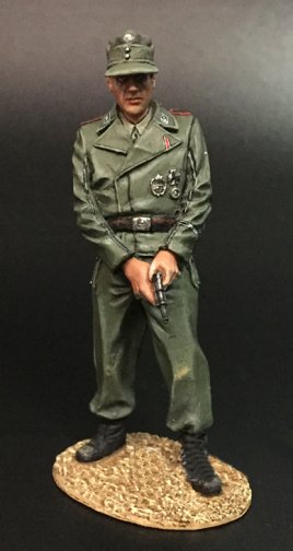 SS Tank Commander Holding Pistol