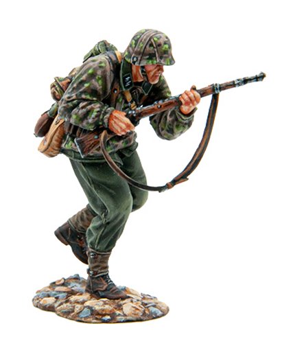 German Waffen SS Pz Grenadier Running with K98
