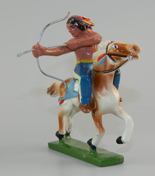 Mounted Indian Brave Firing Bow