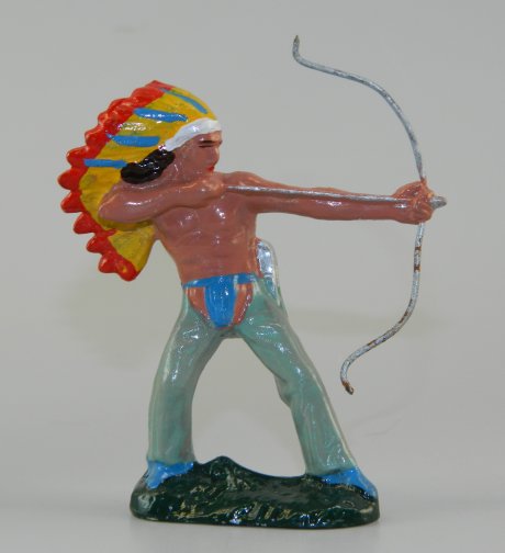 Indian Chief Standing Firing Bow