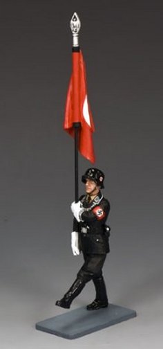 SS Flagbearer Goose-Stepping