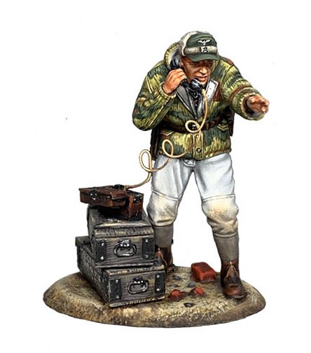 German Officer with Field Phone