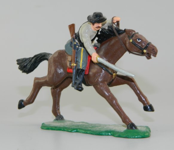 Mounted Confederate Soldier with Sword