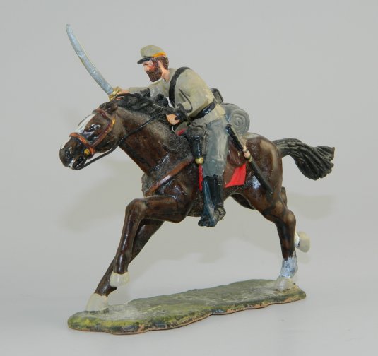 Mounted Confederate Soldier with Sword