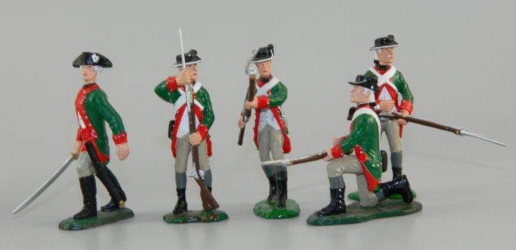 Continental Marines - Officer with Soldiers Loading & Advancing
