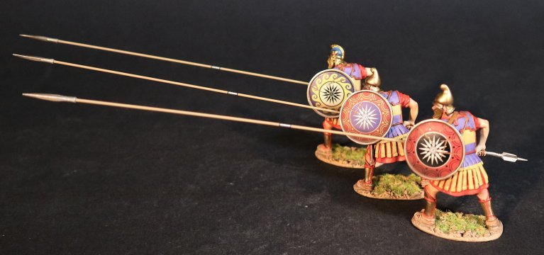 Three Phalangites with Colored Shields, Macedonian Phalanx