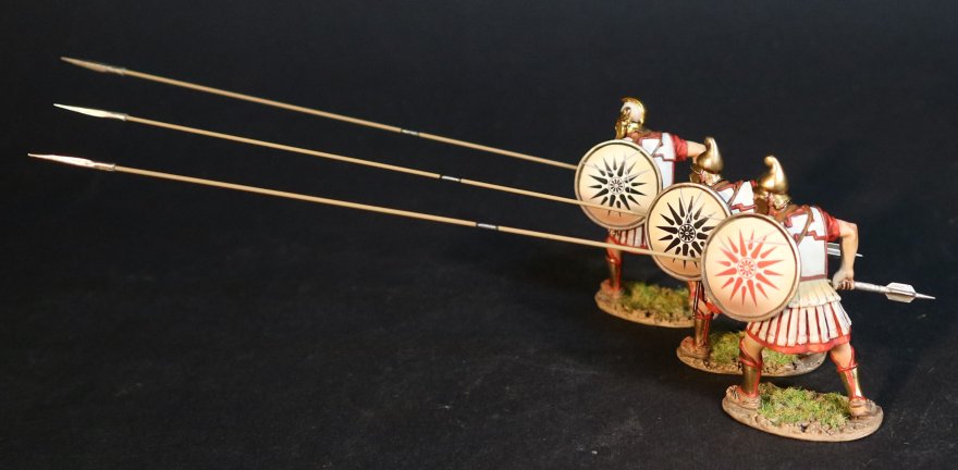 Three Phalangites with White Shields, Macedonian Phalanx