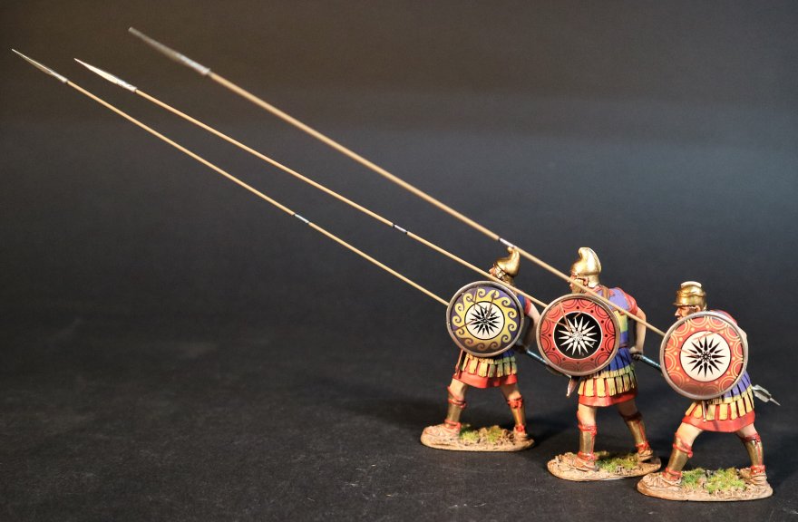 Three Phalangites with Colored Shields, Macedonian Phalanx