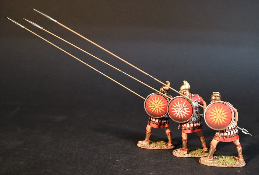 Three Phalangites with Red Shields, Macedonian Phalanx