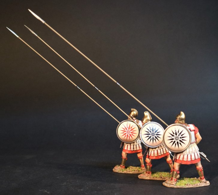 Three Phalangites with White Shields, Macedonian Phalanx