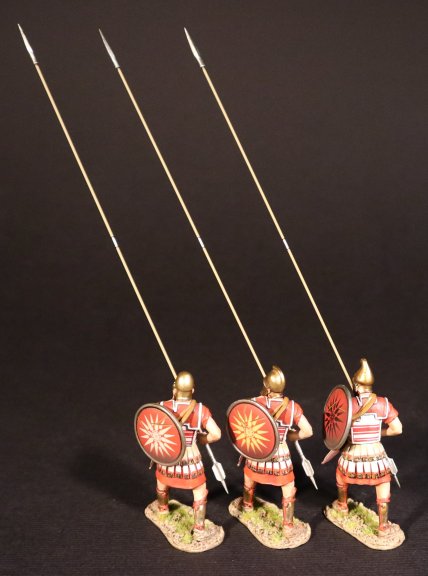 Three Phalangites with Red Shields, Macedonian Phalanx