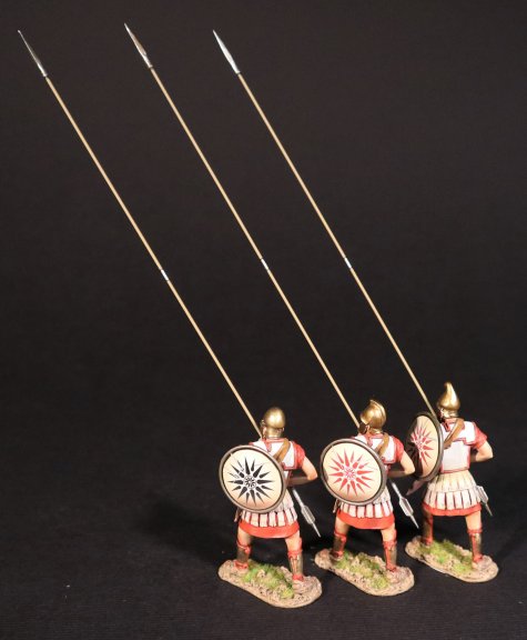 Three Phalangites with White Shields, Macedonian Phalanx