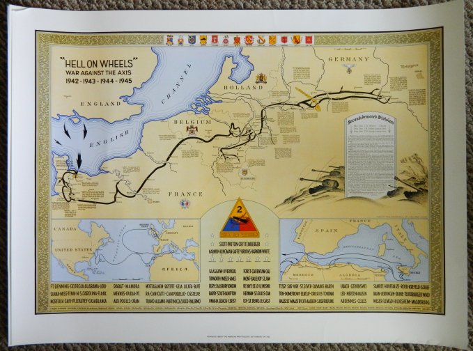 "Hell on Wheels" War Against the Axis 1942-1945 Map