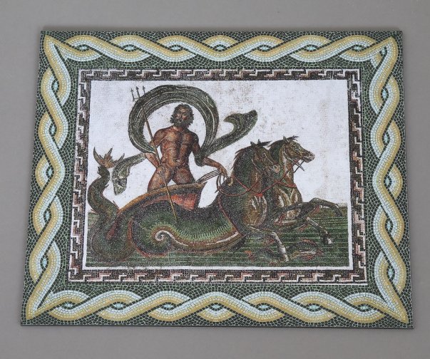 Mosaic Mat with Poseidon