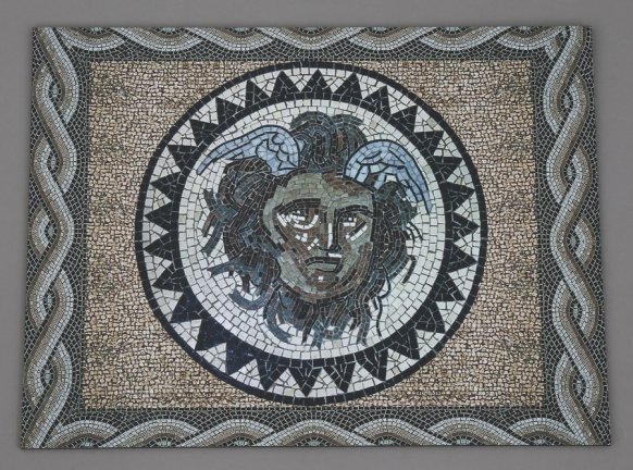 Medusa's Head Ancient Mosaic Floor Mat - Large
