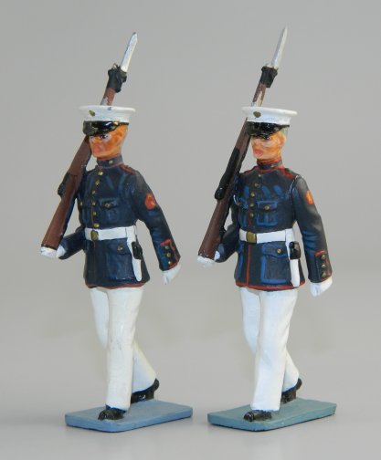 Two US Marines Marching