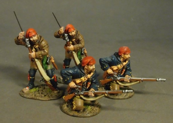 Four Militia Skirmishing, French Militia, Quebec Brigade