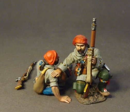 Two French Militia Casualties, Quebec Brigade