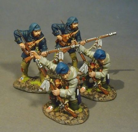 Four Militia Skirmishing, French Militia, Montreal Brigade