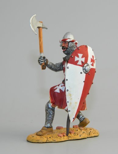 Attacking Knight with Axe & Shield