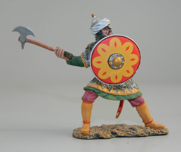 Defending Saracen with Sword & Axe