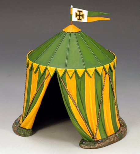 Medieval Crusader Tent #3 in Yellow & Green