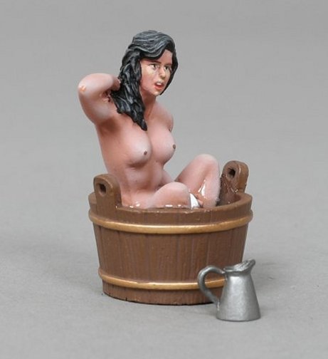 "Melody" in Tub w/ Black Hair