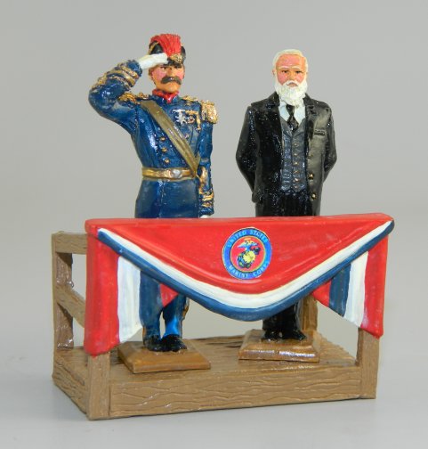 Major General Charles Heywood Reviewing John Philip Sousa's Marine Band