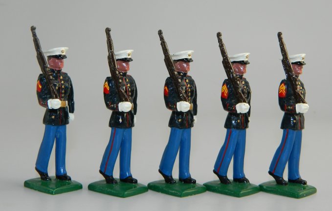US Marines Marching in Dress Blues