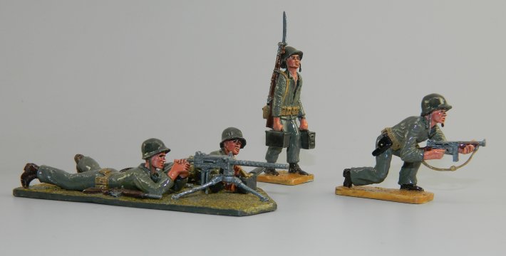 WWII Guadalcanal .30 cal Light Machine Gun Team Set