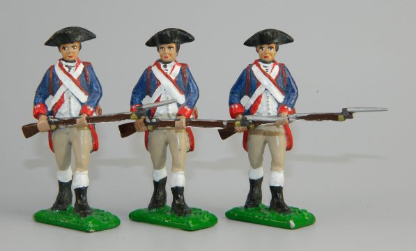 7th Pennsylvania Regiment - Three Privates Advancing At the Ready