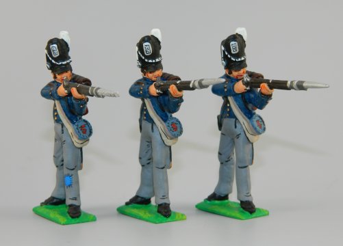 5th US Infantry - Three Privates Standing Firing