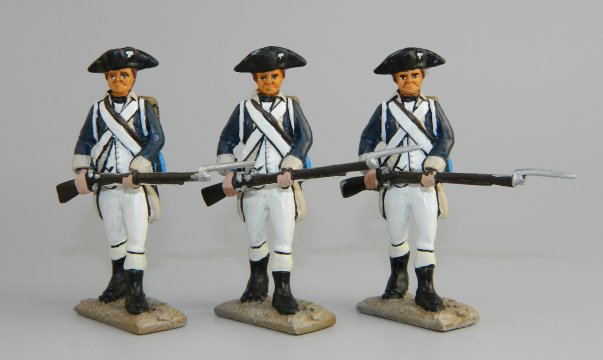 1st New York, 1777 - 3 Soldiers At the Ready
