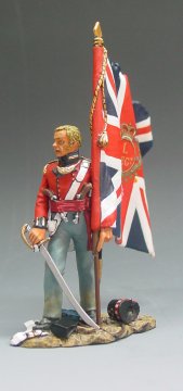 British Officer with Flag