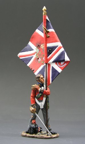 42nd Highlander Standard Bearer Wounded - Officer with Flag