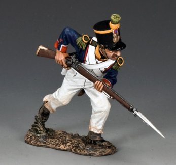 French Voltigeur Charging with Bayonet