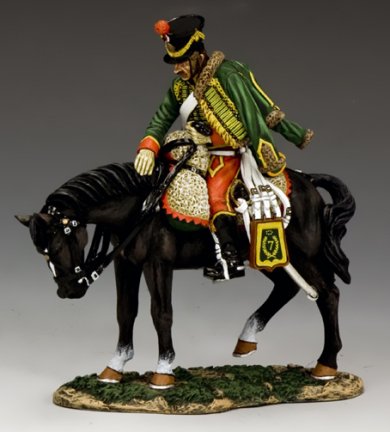 Mounted Hussar Petting his Mount