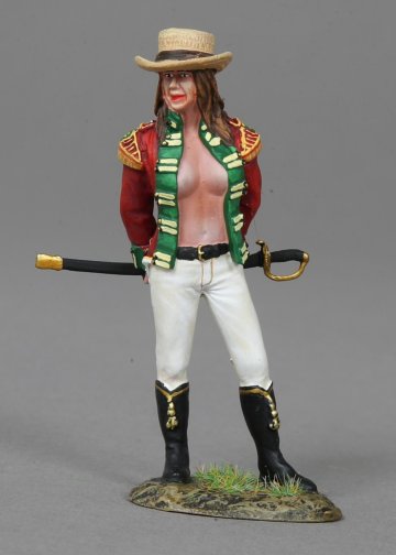 "Fanny" in 11th of Foot Red Jacket and Straw Hat