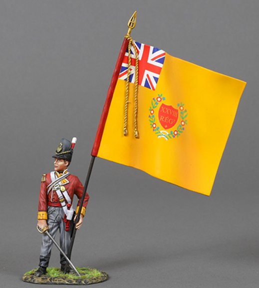 Officer with Regimental Colours