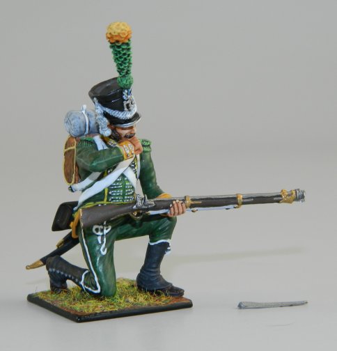 Westphalian Guard Chasseur Kneeling Biting Cartridge