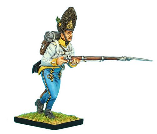 Austrian Hahn Grenadier Charging Leveled Musket