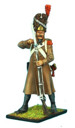 French 18th Line Infantry Grenadier Loading in Greatcoat