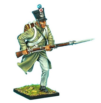 French 1st Light Infantry Chasseur Charging in Greatcoat