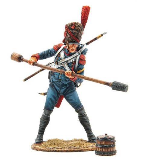 French Old Guard Foot Artillery Gunner with Rammer/Sponge